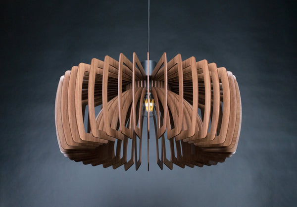 Wooden Ceiling Light, Geometric Pendant Light by MastercraftShop