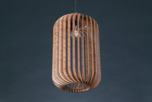 Mid-Century Wooden Pendant Light, Nordic Ceiling Fixture by MastercraftShop