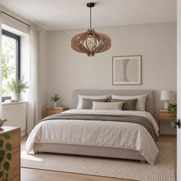 Medusa wooden pendant light – Scandinavian design for the living room – photo 5