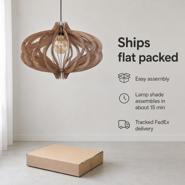 Medusa wooden pendant light – Scandinavian design for the living room – photo 6