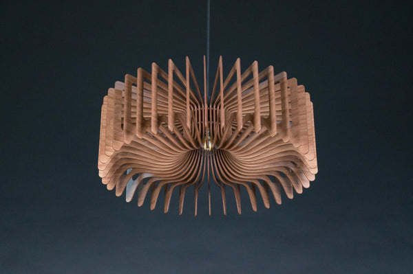 Geometric Wooden Ceiling Light, Modern Living Room Chandelier by MastercraftShop